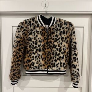 BB Dakota Kids Faux Fur Leopard Jacket